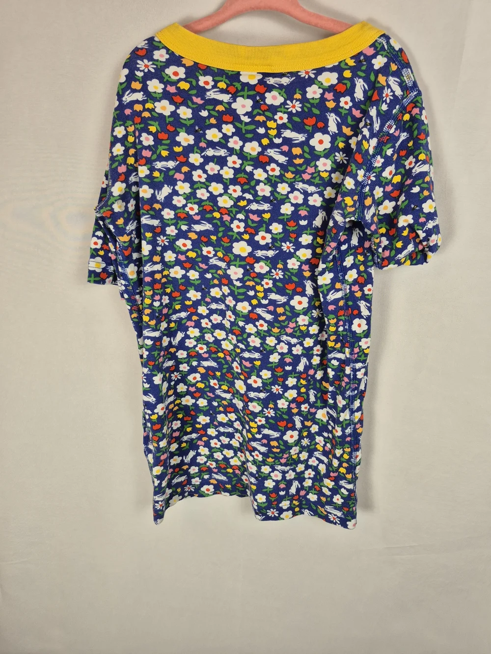 Hanna Andersson 100% Organic Cottom Navy Floral Short Pajama Set Girls 12
